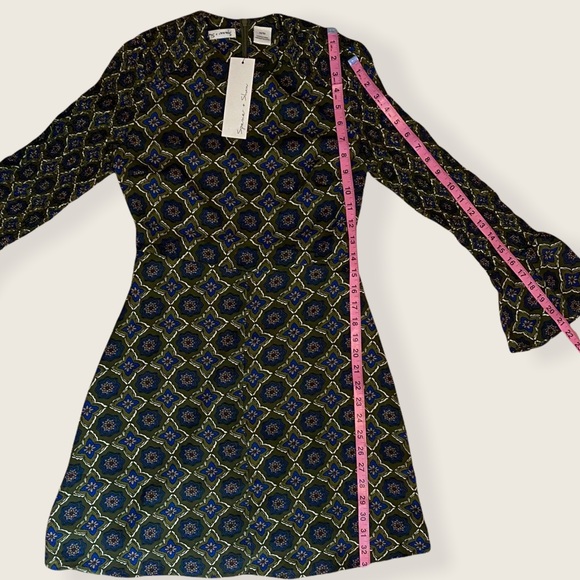 NWT Spencer + Shaw Olive Green/Royal Blue Dress XS - Picture 16 of 16
